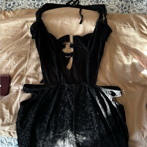 Fashion Nova Black Textured Dress